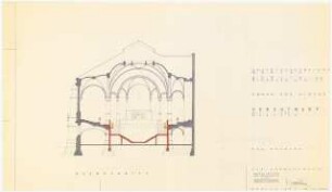 Marthakirche, Berlin-Kreuzberg Umbau: Querschnitt 1:100
