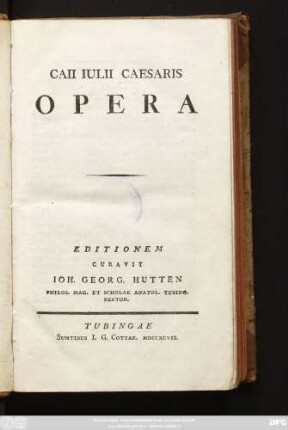 Caii Iulii Caesaris Opera