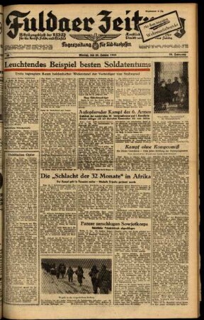 Ausgabe vom Montag, den 25. Januar 1943.