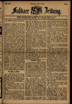 Ausgabe vom Dienstag, den 06. Juli 1886.