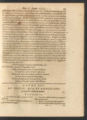 Caput XLV. De Indiciis, Quae Ex Recusatione juramenti delati oriuntur.