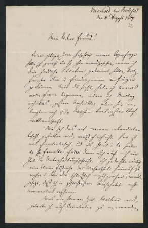 23r-24v, Brief: Versmold bei Bielefeld den 11. August 1864