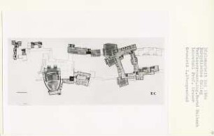 Europäisches Colleg, Berlin-Mitte (Diplomarbeit bei Willy Kreuer): Grundriss 1. Obergeschoss 1:200