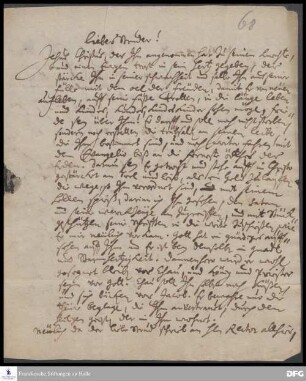 Brief von Johann Hieronymus Wiegleb an August Hermann Francke.