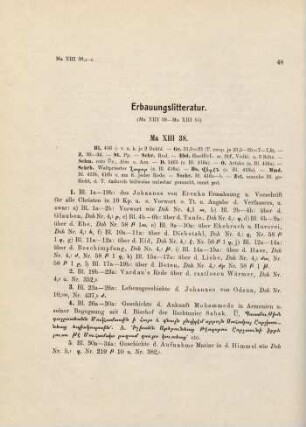 48-72, Erbauungsliteratur: Ma XIII 38 bis Ma XIII 51
