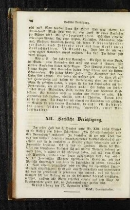 Sachliche Berichtigung