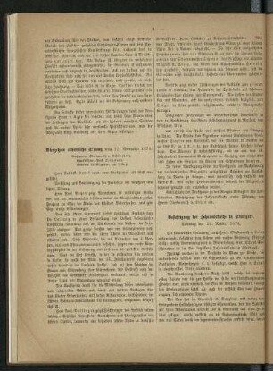 Vierzehnte ordentliche Sitzung vom 21. November 1874