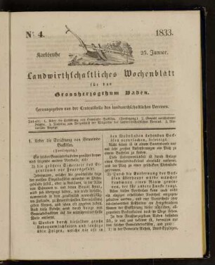No 4. 25. Januar. 1833