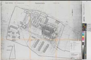Gronau (Gronau) Entwurf einer Tiefgarage Lageplan 1970 1 : 500 84,5 x 112 Pause Sudan und Hahm, Ingenieurbüro Regierung Münster Nr. 34071
