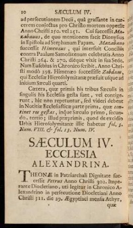 10-25, Saeculum IV.