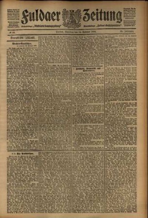 Zweite Ausgabe vom Samstag, den 22. Februar 1908.