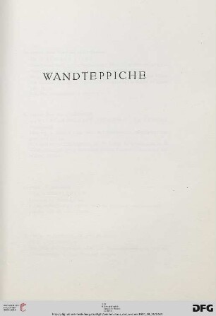 Wandteppiche (Nr. 80-83)