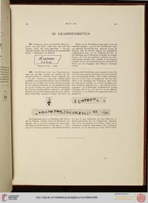 XI. Grabinschriften (Nr. 811-812)