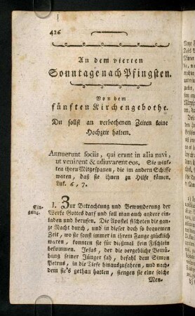 426-457, An dem vierten Sonntage nach Pfingsten