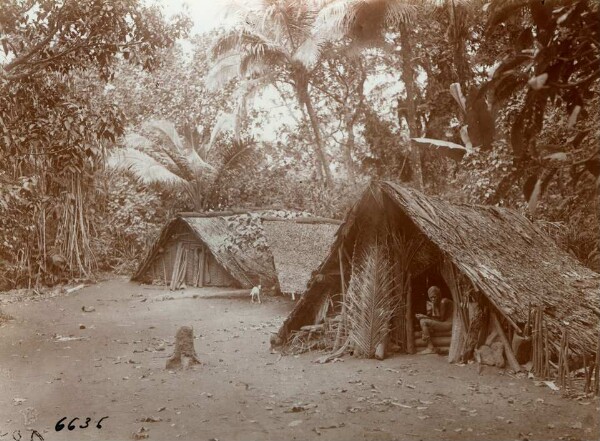 "Residential huts. Aoba."