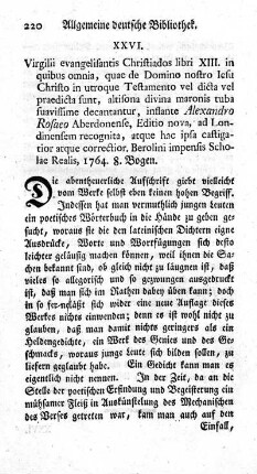 XXVI. Virgilii evangelisantis Christiados libri XIII.