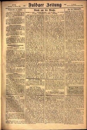 Zweite Ausgabe vom Sonntag, den 20. Februar 1927.