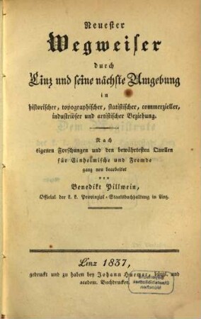 Neuester Wegweiser durch Linz und seine Umgebung