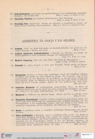 Arbeiten in Gold und Silber (Nr. 175-208)