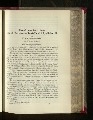 Dampfdrucke im System: Benzol, Tetrachlorkohlenstoff und Äthylalkohol. II
