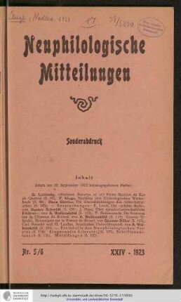 Nachlese zum Etymologischen Wörterbuch