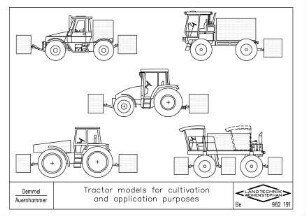 Tractor models for cultivation and application purposes