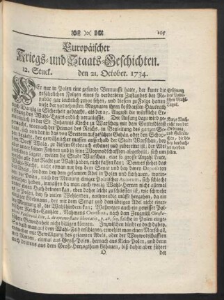 12. Stuck. den 21. October. 1734.
