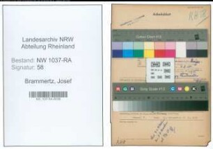 Entnazifizierung Josef Brammertz , geb. 27.03.1895 (Staedt.Angestellter)