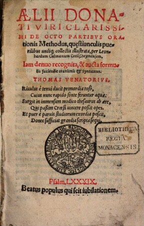 De octo partibus orationis Methodus ...