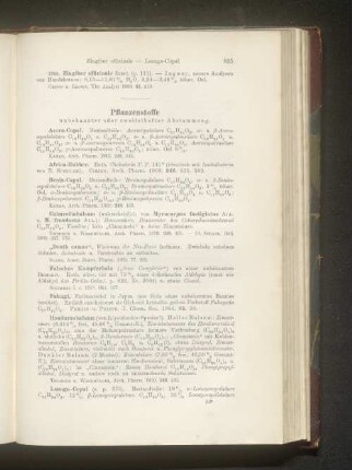 Pflanzenstoffe unbekannter oder zweifelhafter Abstammung.