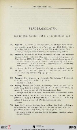 Städteansichten (Nr. 749-1072)