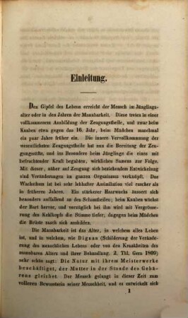 Die Neuralgien in der Zeit der Pubertäts-Entwickelung oder des mannbaren Alters, 1