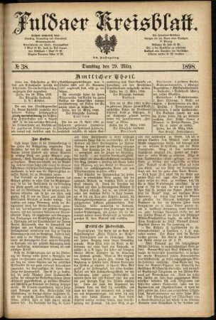 Ausgabe vom Dienstag, den 29. März 1898.