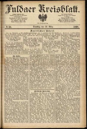Ausgabe vom Dienstag, den 29. März 1898.