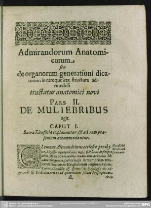 Pars II. De Mulieribus