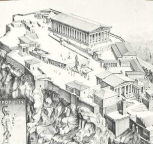 Athen, Plan der Akropolis, nach der klassischen Zeit