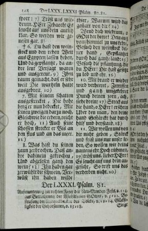 Der LXXXI. - XC. Psalm
