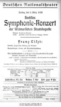 Sechstes Symphonie-Konzert