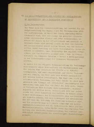 C) Die Wissensvermittlung von Judentum und Antisemitismus an Universitäten und Pädagogischen Hochschulen