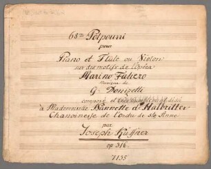 "Potpourris - fl (vl), pf; op. 316; HenK p. 272". - BSB Mus.Schott.Ha 7236-2
