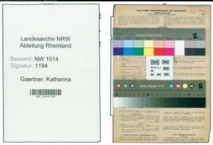 Entnazifizierung Katharina Gaertner , geb. 12.10.1893 ()