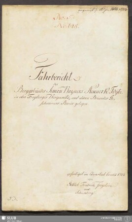 Fahrbericht des Berggebäudes Simon Bogners Neuwerk Fdgbe. in der Freyberger Bergamts- und deren Braender Geschworner Revier gelegen - 17.6555 4.