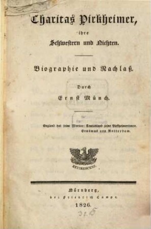 Charitas Pirkheimer, ihre Schwestern und Nichten
