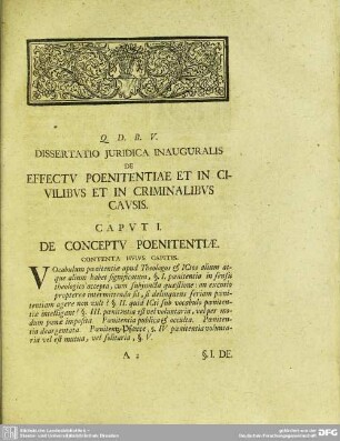 Caput I. De Conceptu Poenitentiae