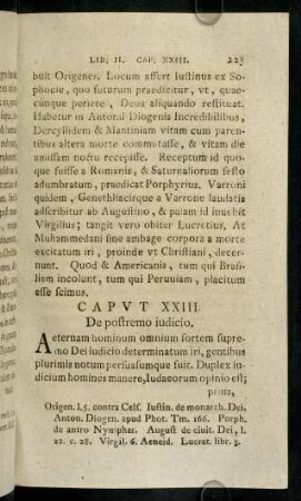223-230, Caput XXIII.