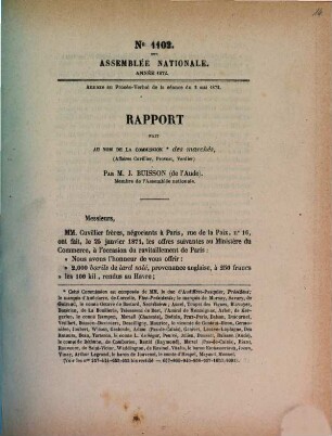 Rapport fait au nom de la Commission des Marchés (affaires Cuvillier, Provost, Verdier)
