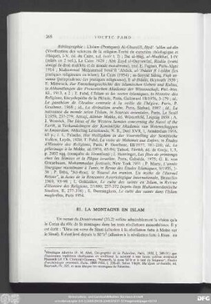 81. La Montagne En Islam