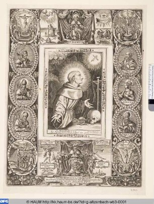 Hl. Franziskus umgeben von Heiligen