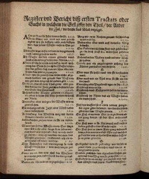 Register und Bericht diß Tractats oder Buchs [...]