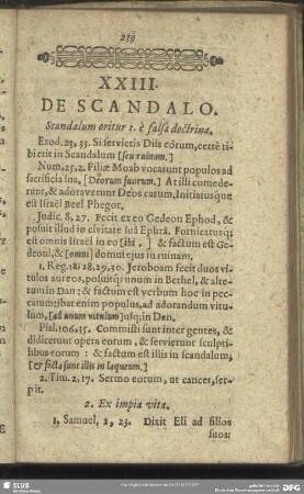 XXIII. De Scandalo
